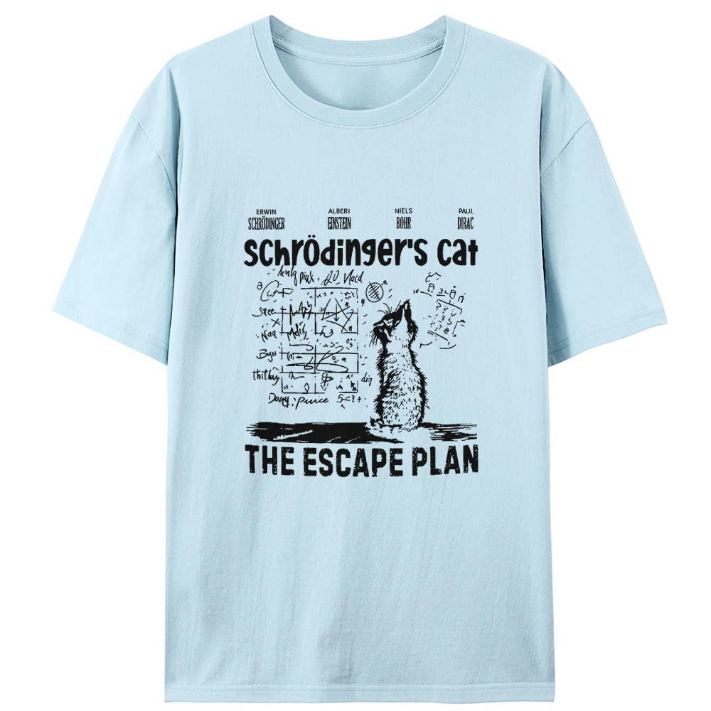 Schrödinger's Cat "The Escape Plan" Retro Designed for Women - Slim Fit Cotton Tee