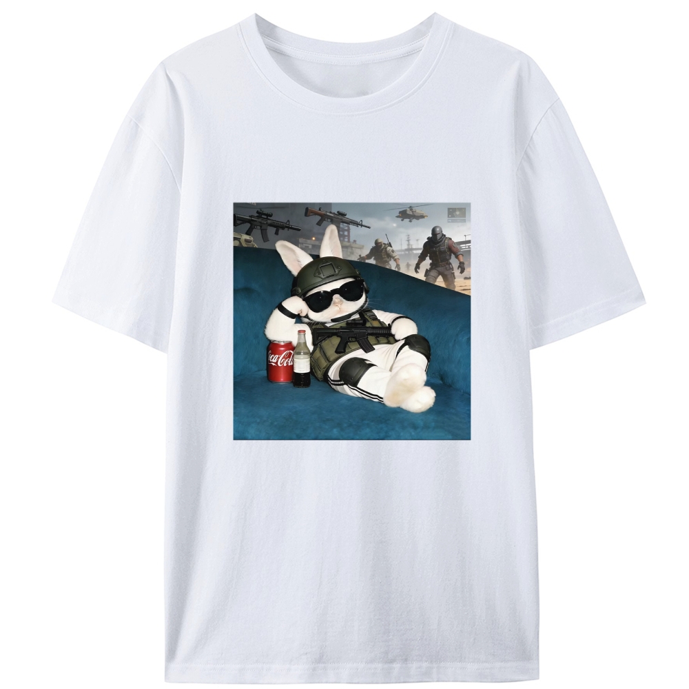 Tactical Rabbit CSGO Meme Retro Designed for Women - Slim Fit Cotton Tee