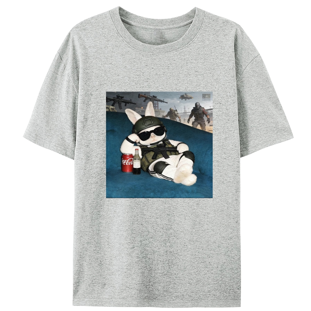 Tactical Rabbit CSGO Meme Retro Designed for Women - Slim Fit Cotton Tee