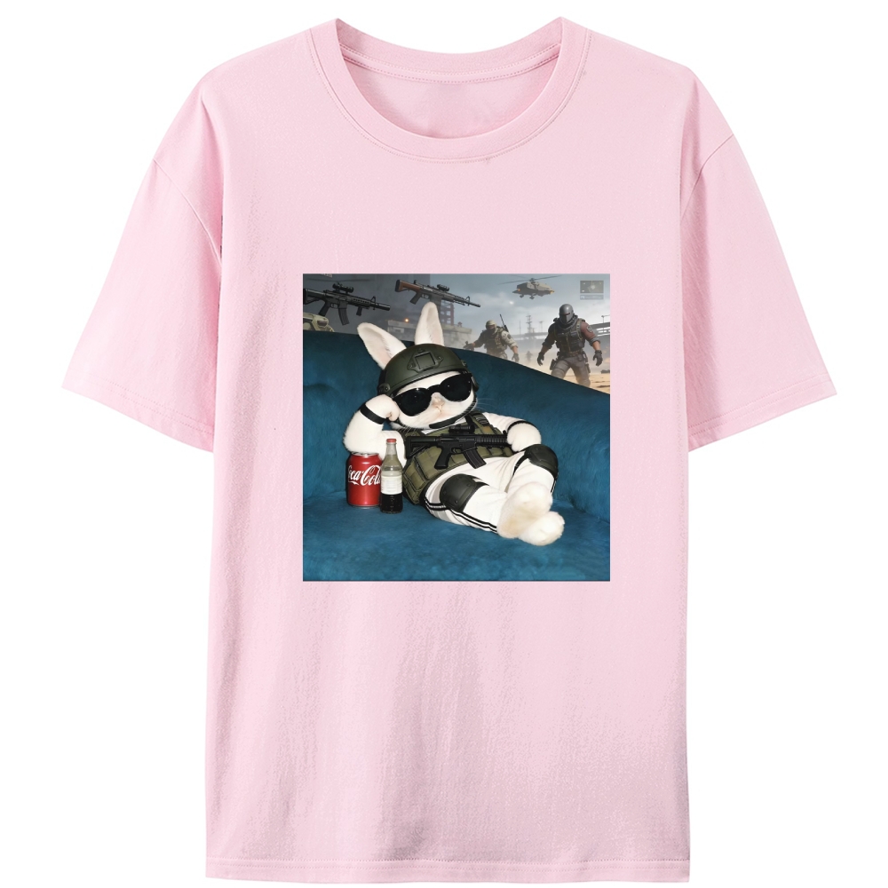 Tactical Rabbit CSGO Meme Retro Designed for Women - Slim Fit Cotton Tee
