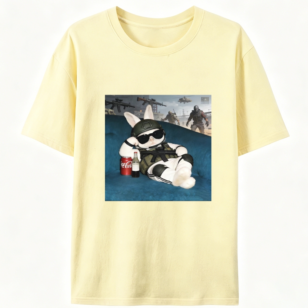 Tactical Rabbit CSGO Meme Retro Designed for Women - Slim Fit Cotton Tee