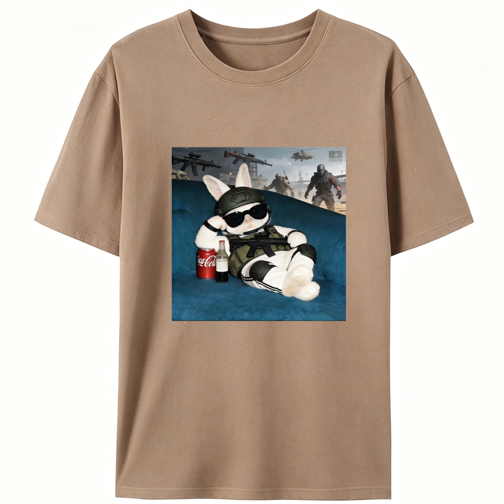 Tactical Rabbit CSGO Meme Retro Designed for Women - Slim Fit Cotton Tee