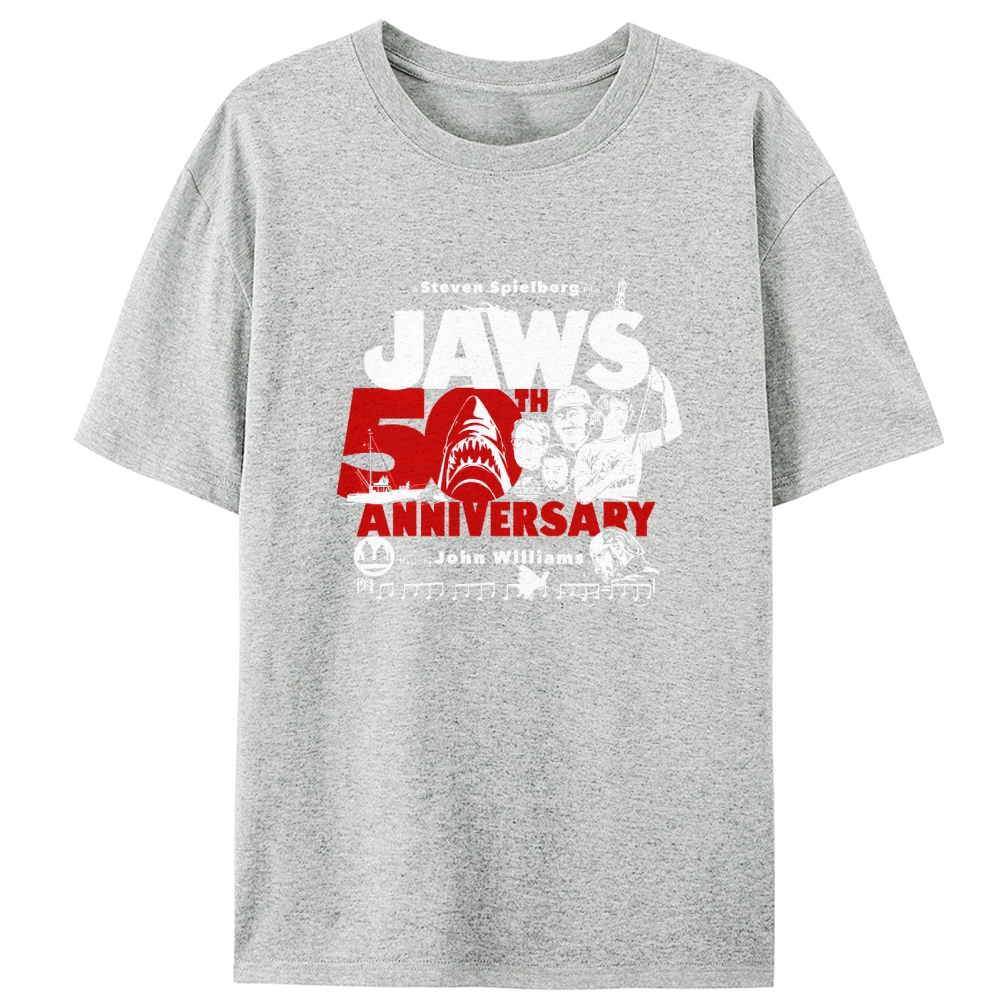 JAWS 50th Anniversary Steven Spielberg Retro Designed for Women - Slim Fit Cotton Tee