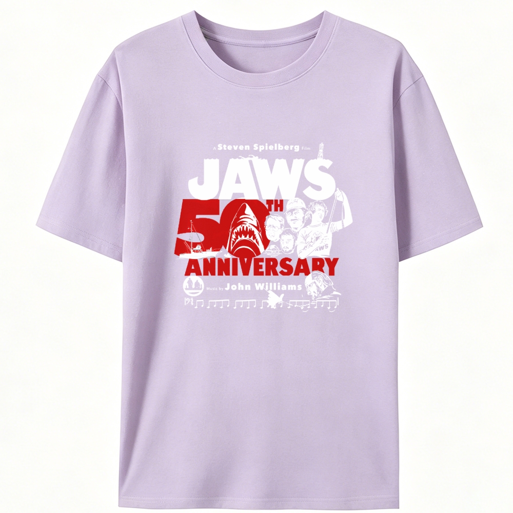 JAWS 50th Anniversary Steven Spielberg Retro Designed for Women - Slim Fit Cotton Tee