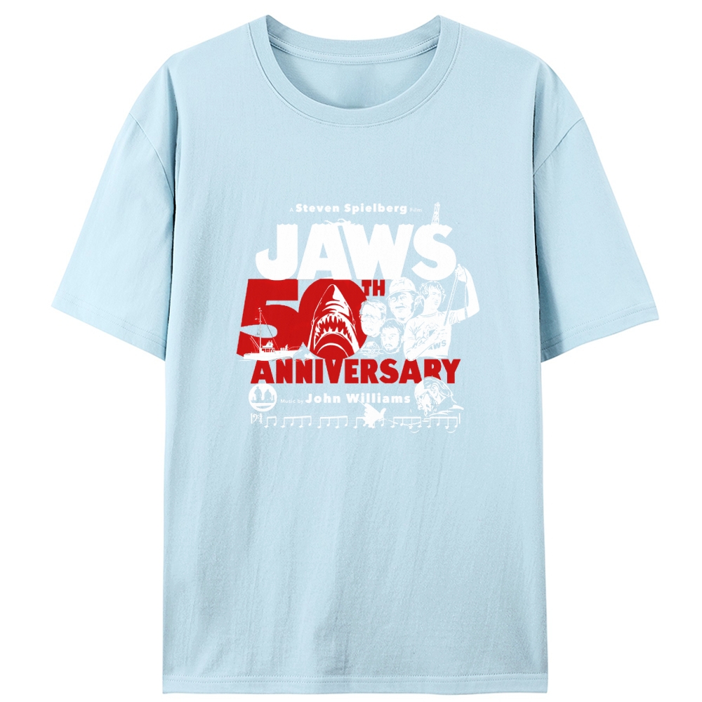 JAWS 50th Anniversary Steven Spielberg Retro Designed for Women - Slim Fit Cotton Tee
