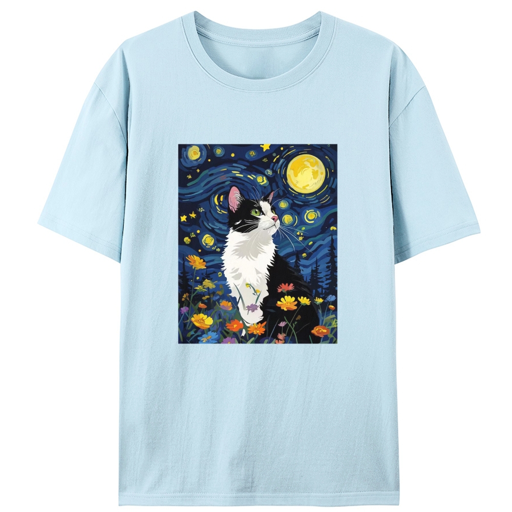 Art Cat Lover Designed for Women - Slim Fit Cotton Tee