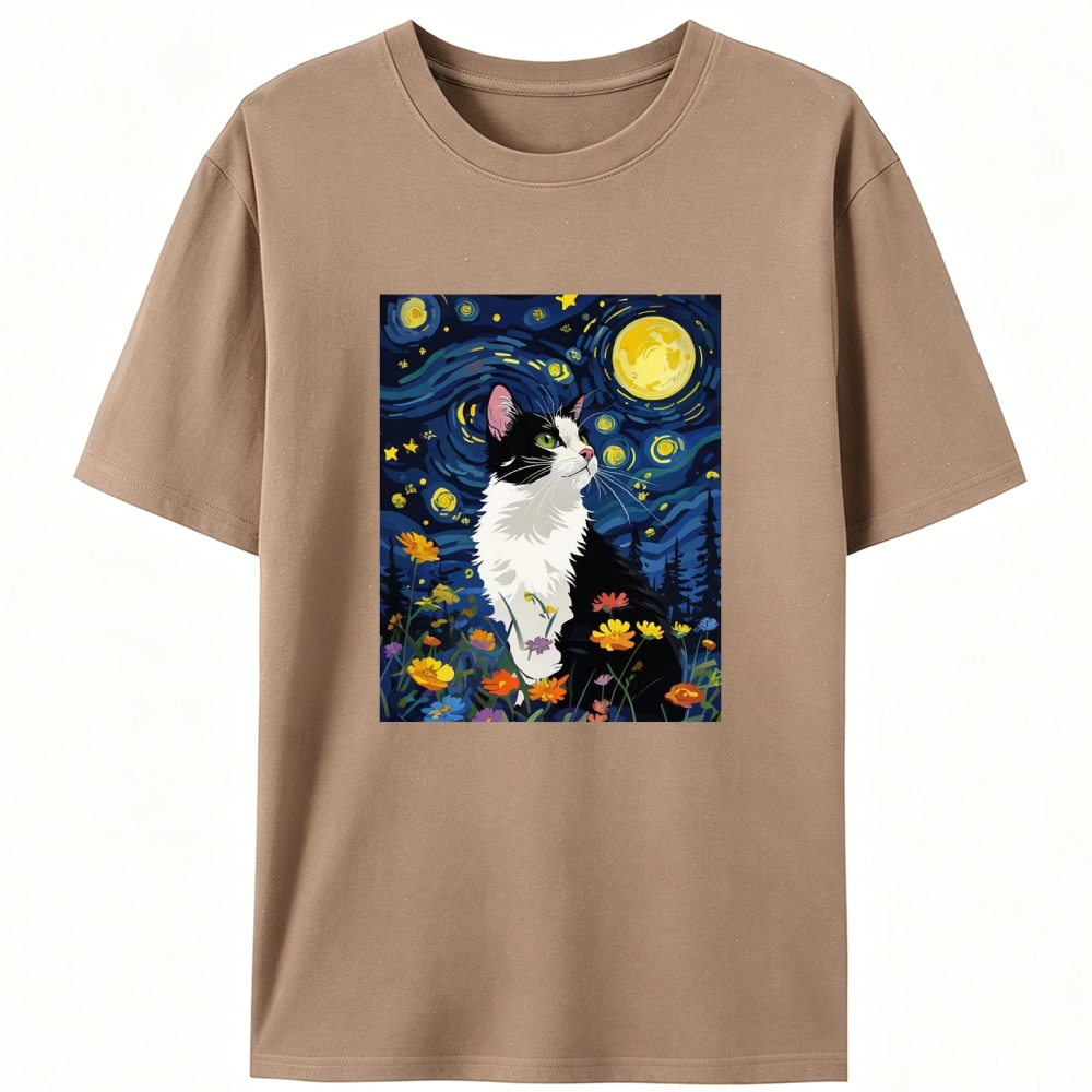 Art Cat Lover Designed for Women - Slim Fit Cotton Tee