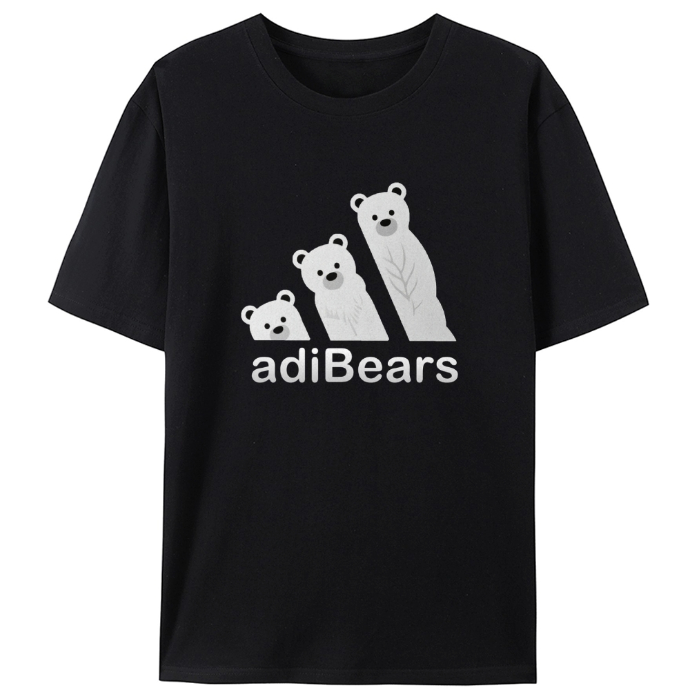 AdiBears Three Bears Funny Retro Designed for Women - Slim Fit Cotton Tee
