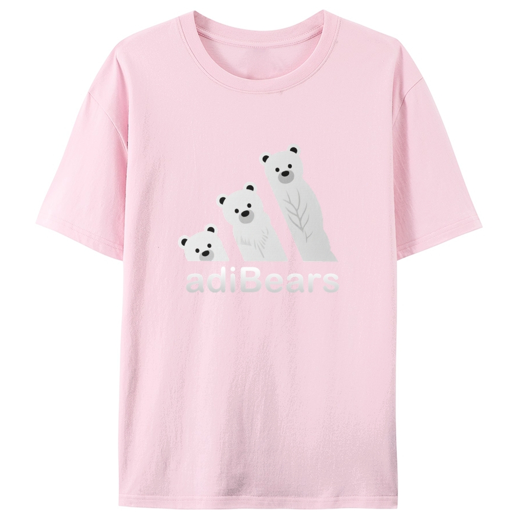 AdiBears Three Bears Funny Retro Designed for Women - Slim Fit Cotton Tee