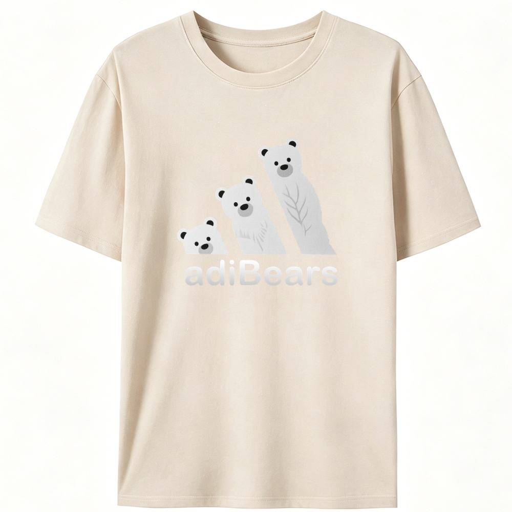 AdiBears Three Bears Funny Retro Designed for Women - Slim Fit Cotton Tee
