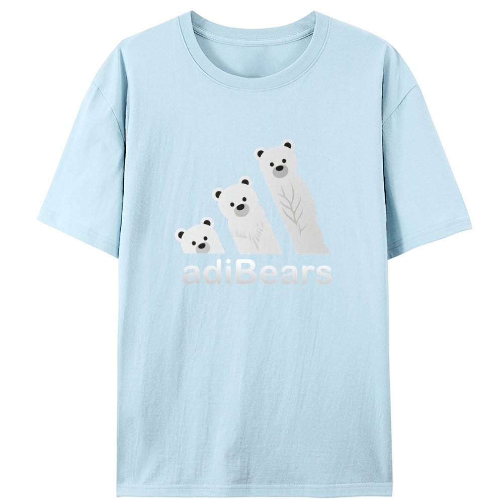 AdiBears Three Bears Funny Retro Designed for Women - Slim Fit Cotton Tee