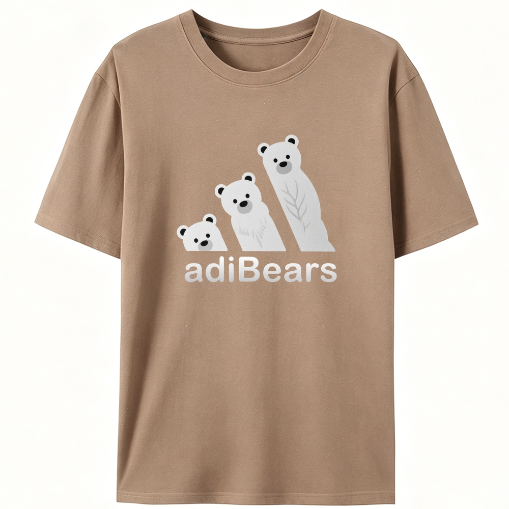 AdiBears Three Bears Funny Retro Designed for Women - Slim Fit Cotton Tee