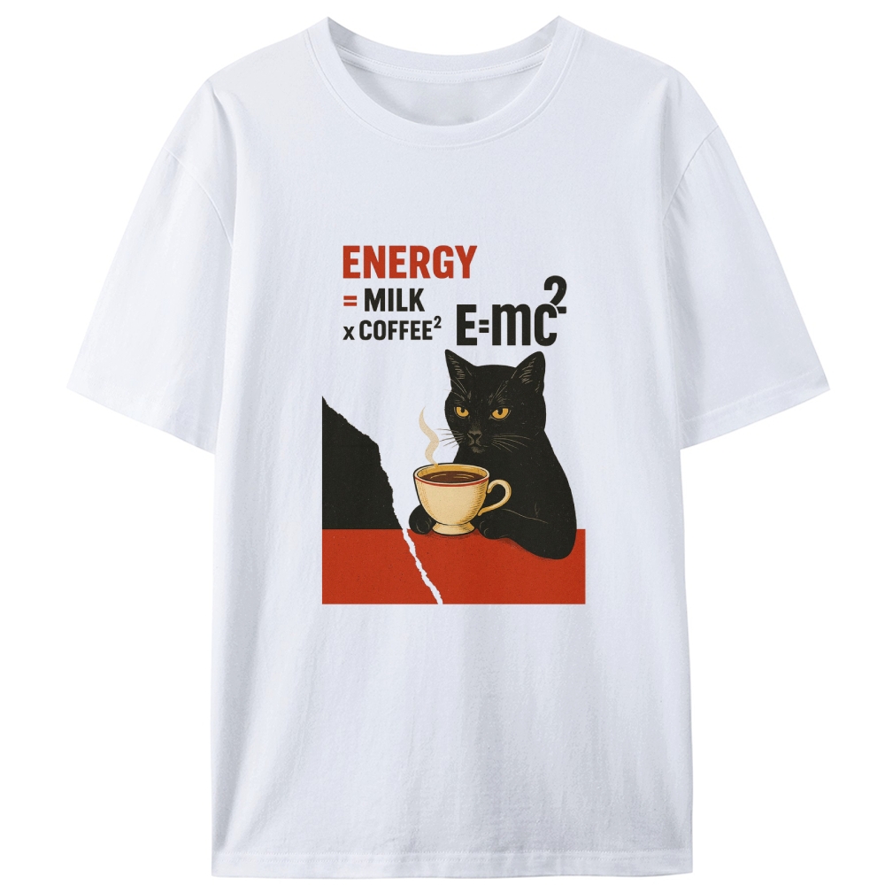 Energy = Milk × Coffee² Retro Designed for Women - Slim Fit Cotton Tee