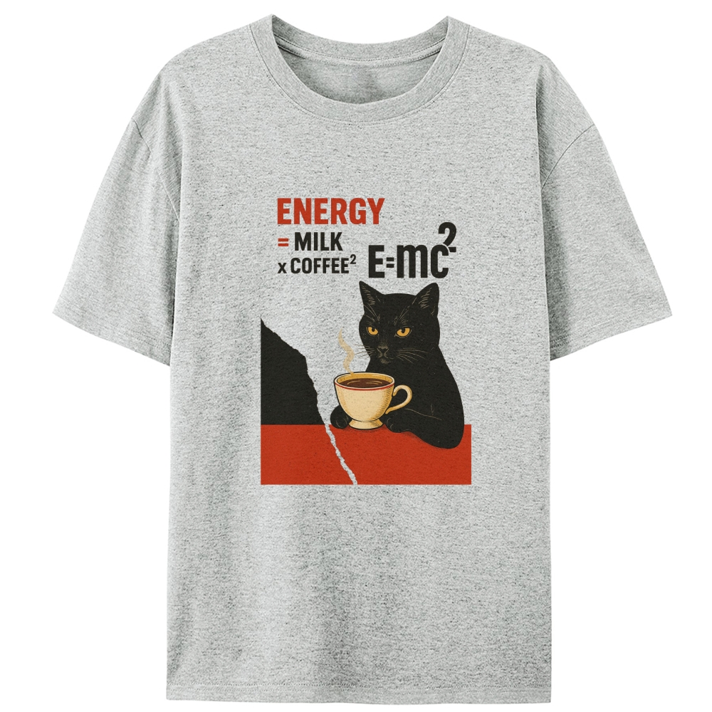 Energy = Milk × Coffee² Retro Designed for Women - Slim Fit Cotton Tee