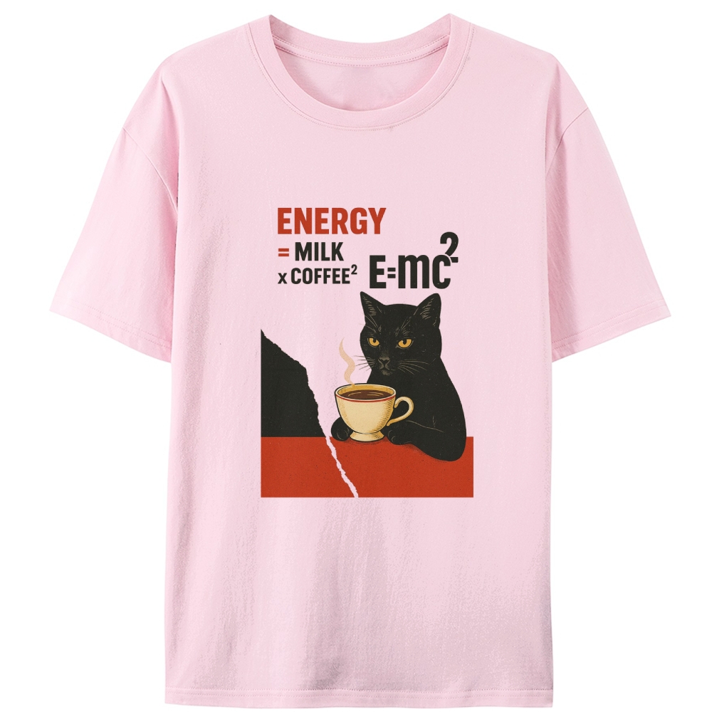 Energy = Milk × Coffee² Retro Designed for Women - Slim Fit Cotton Tee