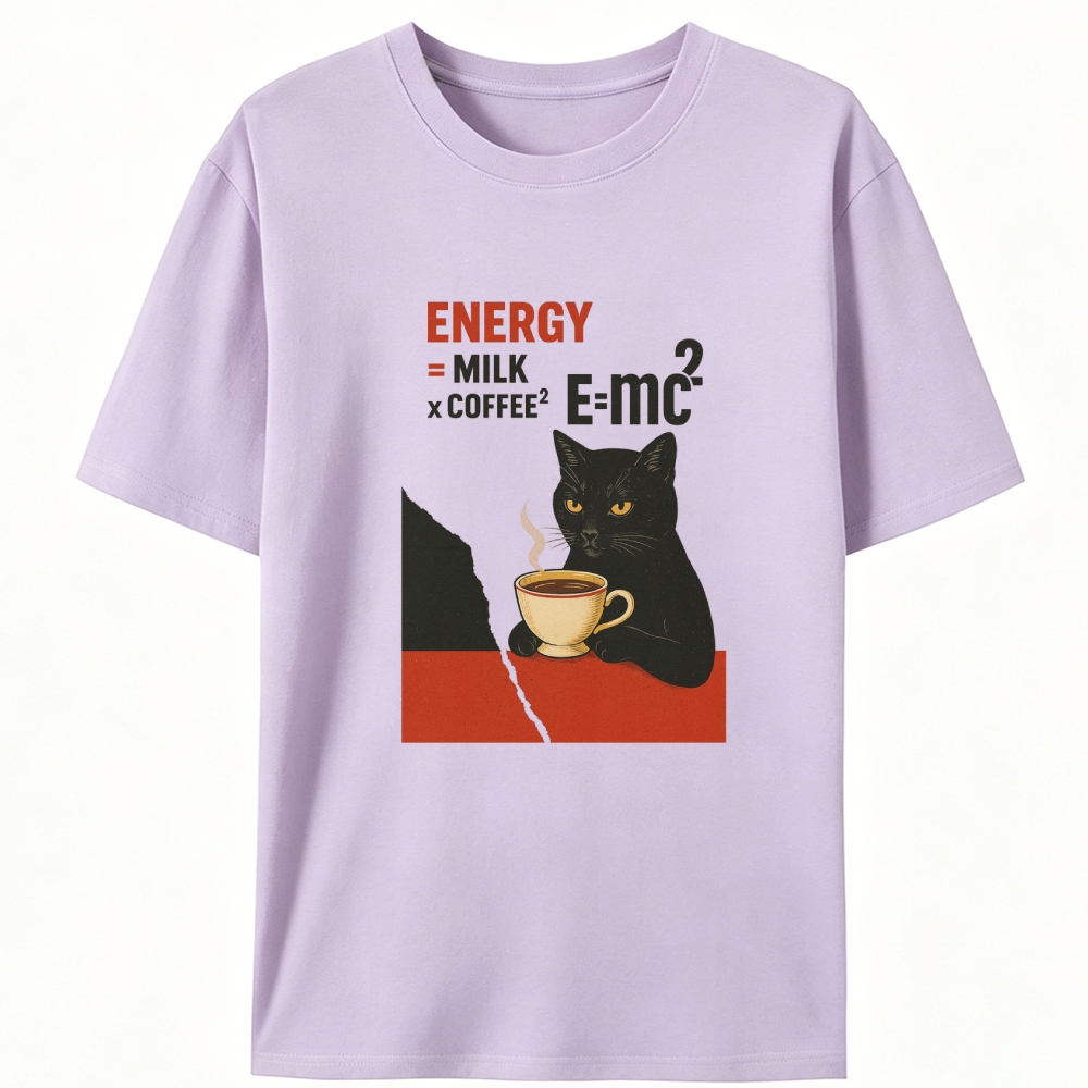Energy = Milk × Coffee² Retro Designed for Women - Slim Fit Cotton Tee