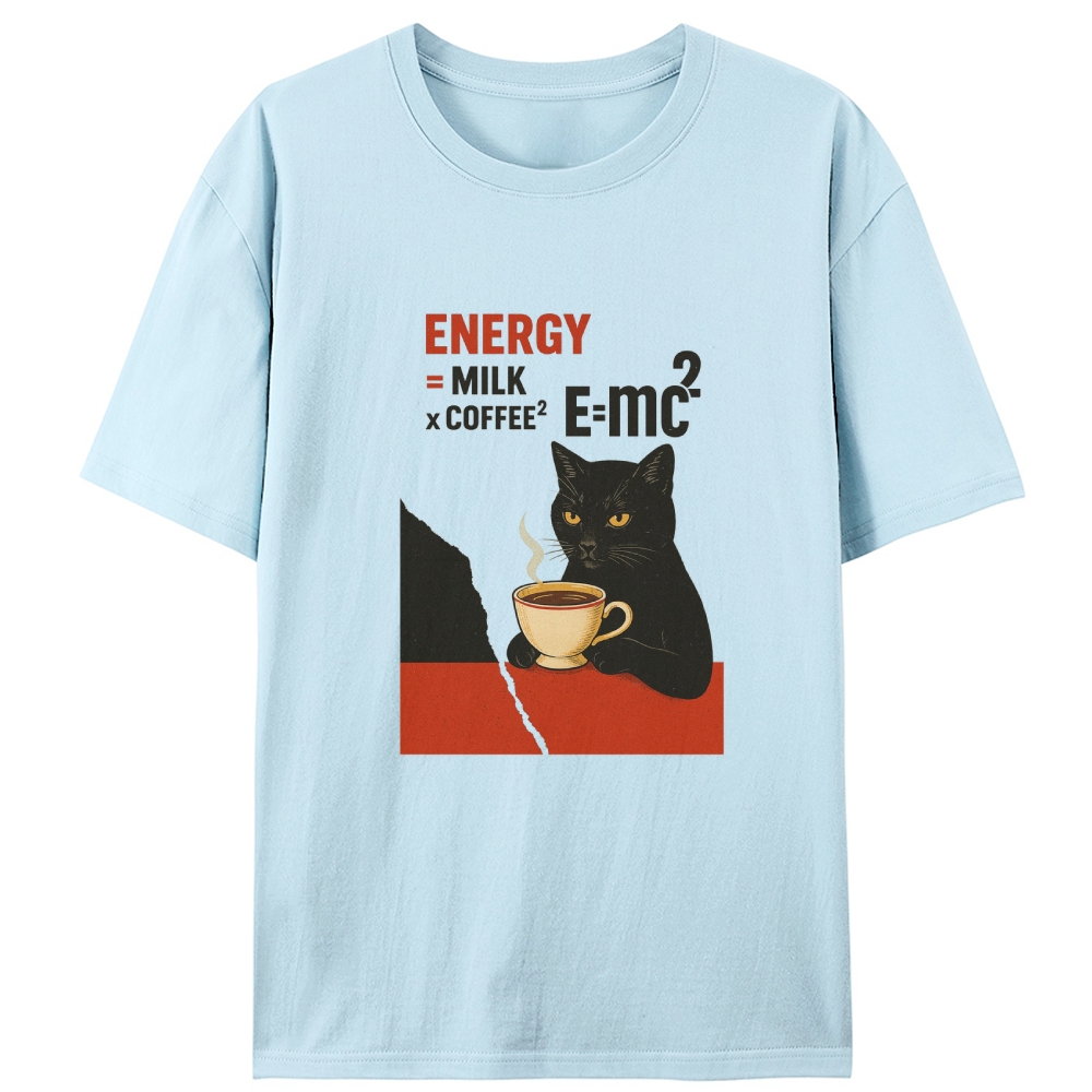 Energy = Milk × Coffee² Retro Designed for Women - Slim Fit Cotton Tee