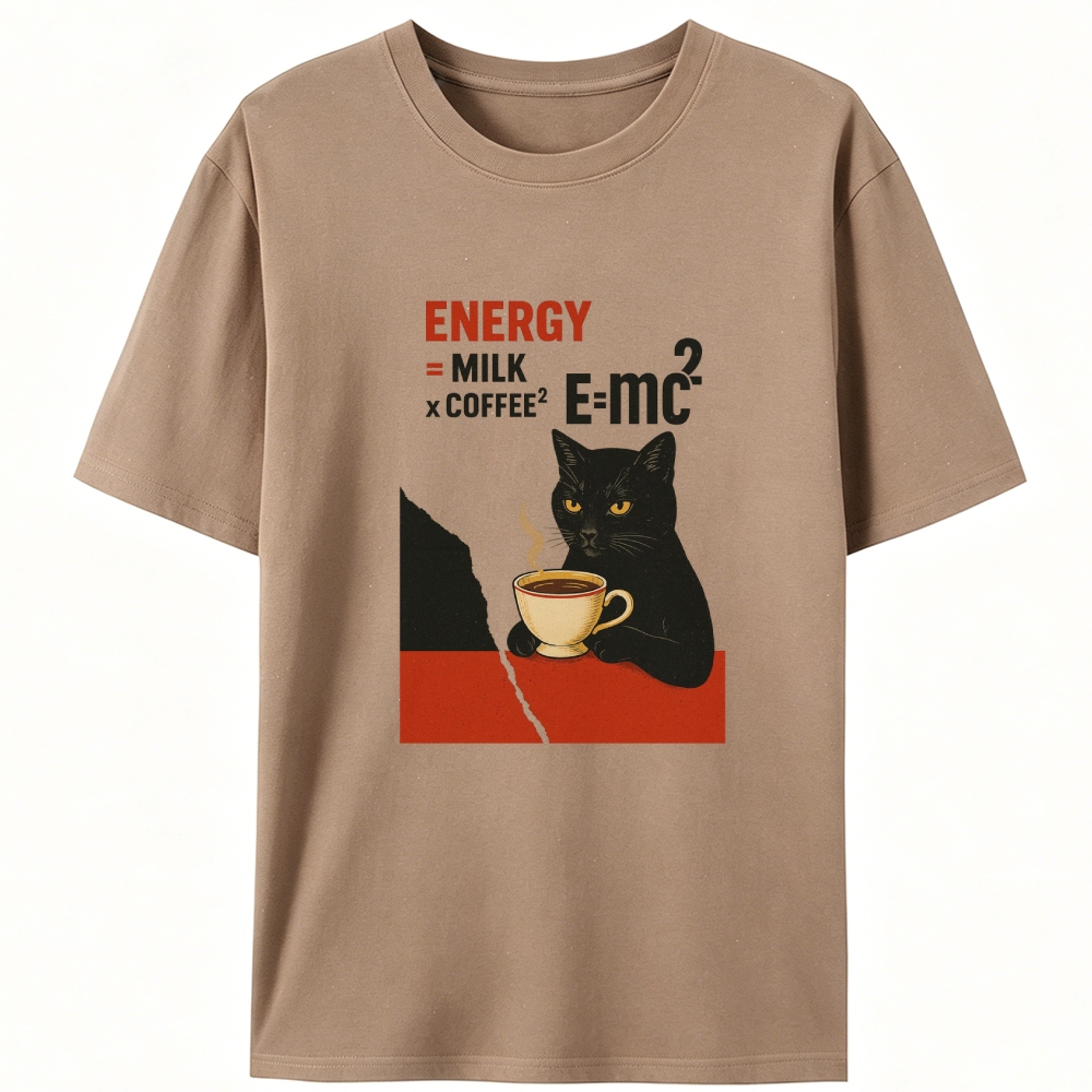 Energy = Milk × Coffee² Retro Designed for Women - Slim Fit Cotton Tee