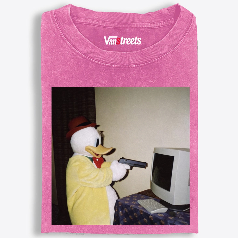 Gun Donald Duck Retro Washed T-Shirt | 100% Cotton | Streetwear Essential