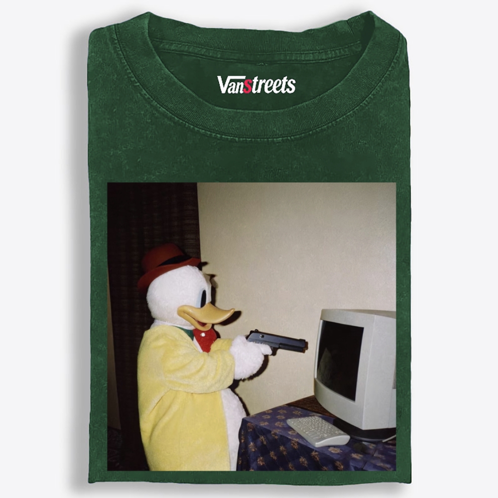 Gun Donald Duck Retro Washed T-Shirt | 100% Cotton | Streetwear Essential