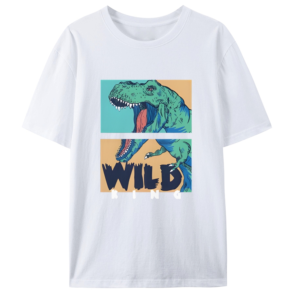 T-Rex Wild King Retro Designed for Women - Slim Fit Cotton Tee