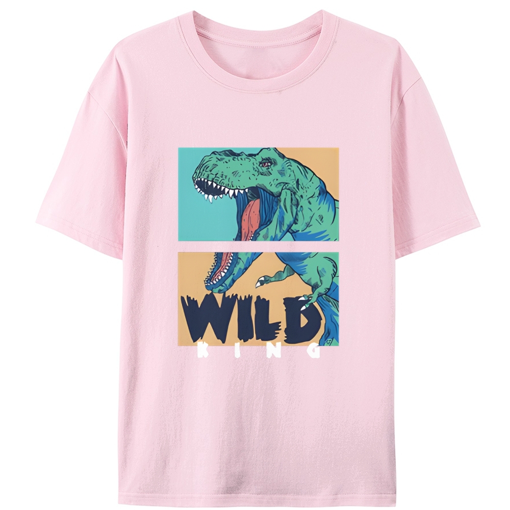 T-Rex Wild King Retro Designed for Women - Slim Fit Cotton Tee