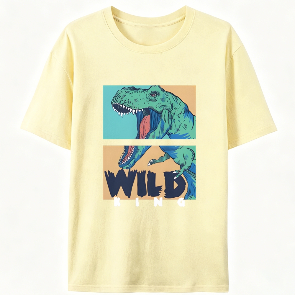 T-Rex Wild King Retro Designed for Women - Slim Fit Cotton Tee
