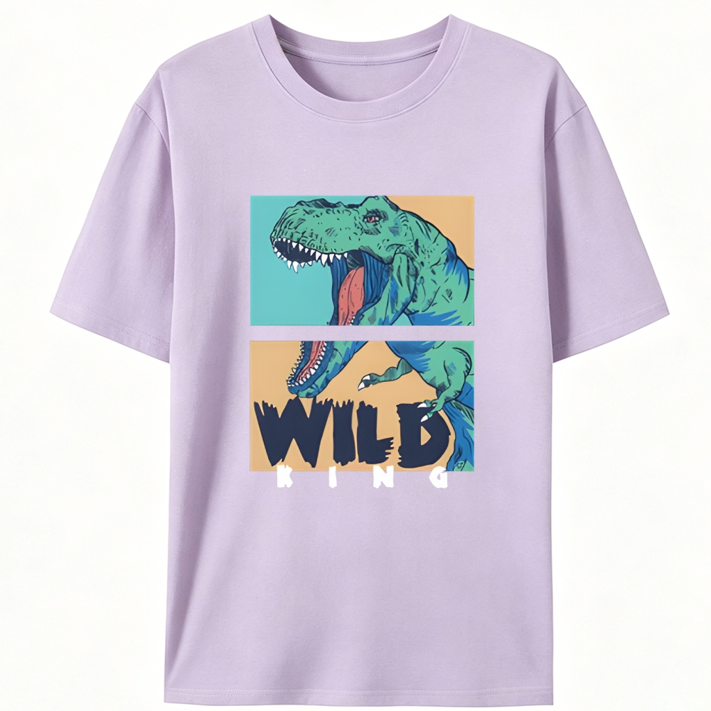 T-Rex Wild King Retro Designed for Women - Slim Fit Cotton Tee