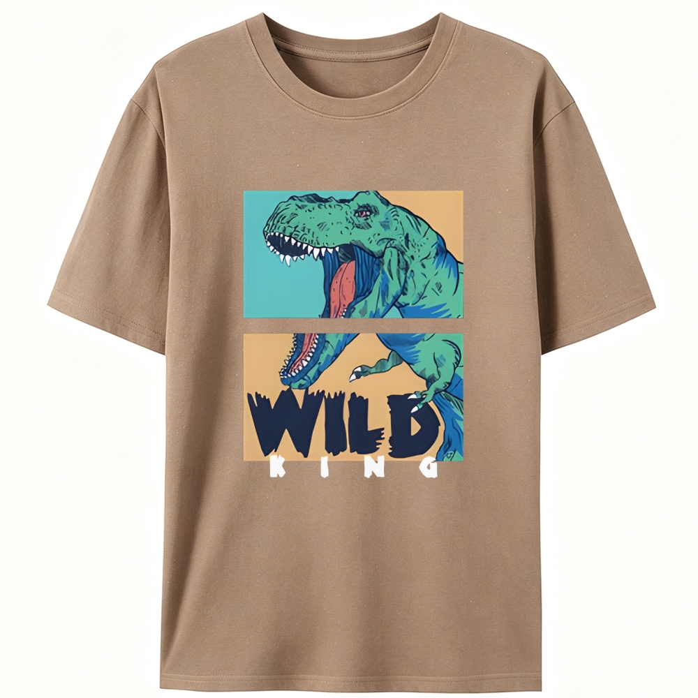 T-Rex Wild King Retro Designed for Women - Slim Fit Cotton Tee