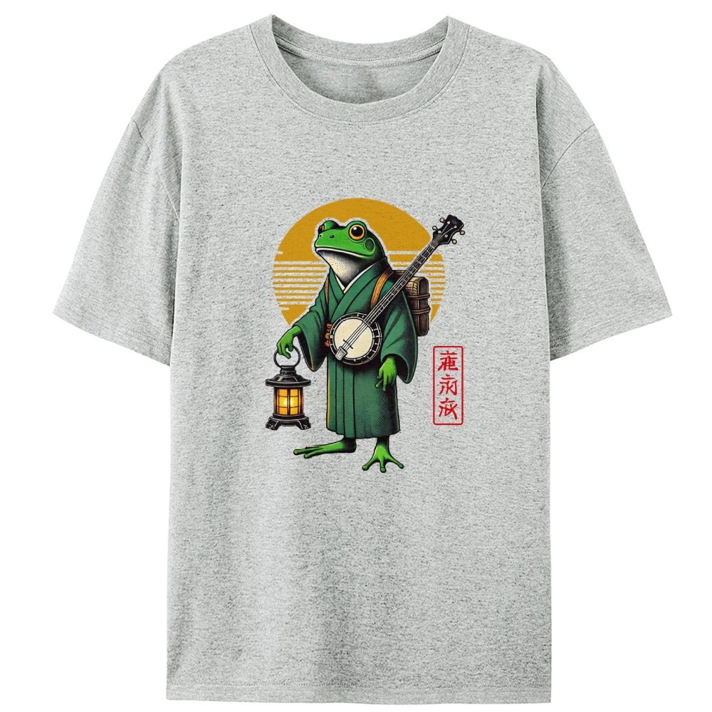 Japanese Frog Retro Designed for Women - Slim Fit Cotton Tee