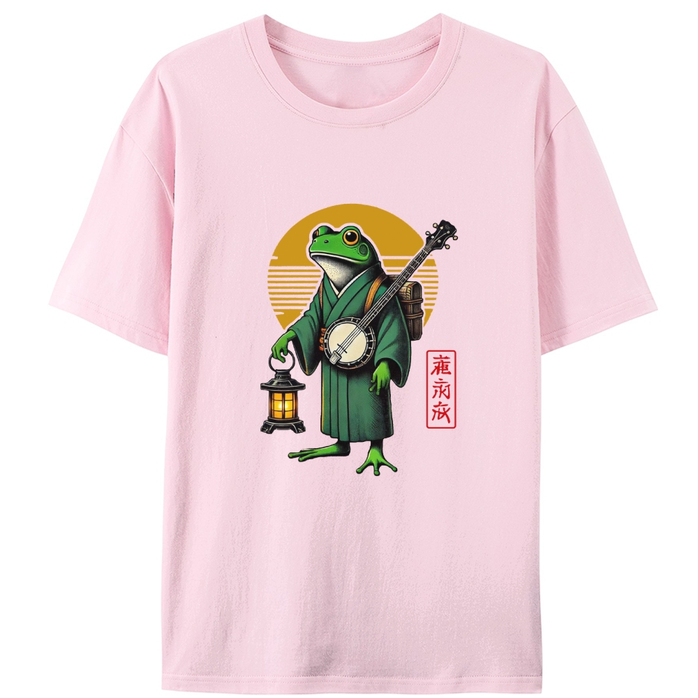Japanese Frog Retro Designed for Women - Slim Fit Cotton Tee