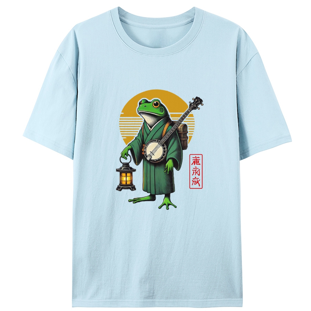 Japanese Frog Retro Designed for Women - Slim Fit Cotton Tee
