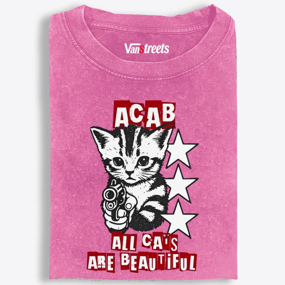 Satirical Art Retro Washed T-Shirt | 100% Cotton | Streetwear Essential