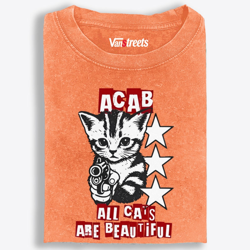 Satirical Art Retro Washed T-Shirt | 100% Cotton | Streetwear Essential