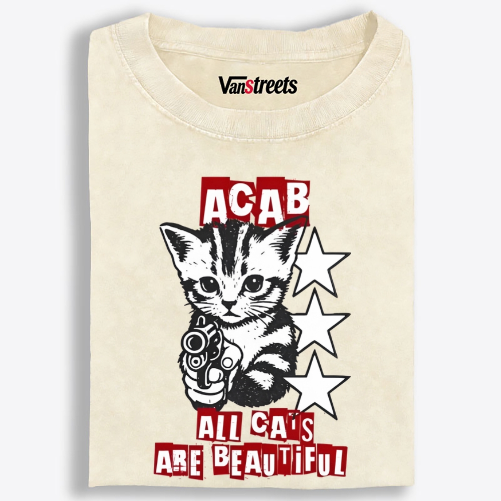 Satirical Art Retro Washed T-Shirt | 100% Cotton | Streetwear Essential