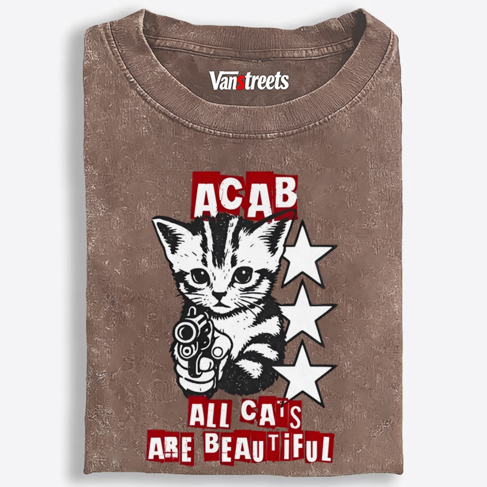 Satirical Art Retro Washed T-Shirt | 100% Cotton | Streetwear Essential