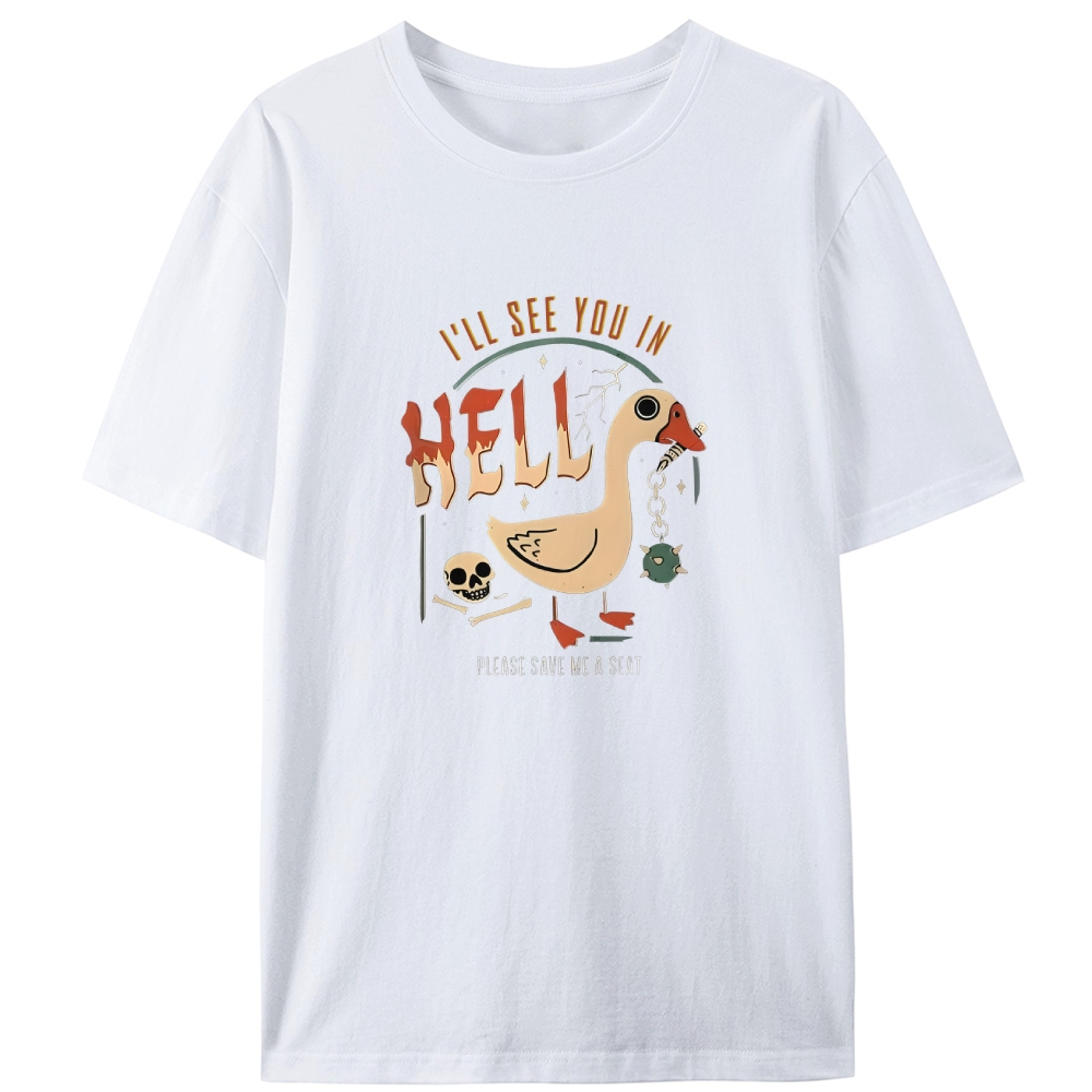 Hell Goose Retro Designed for Women - Slim Fit Cotton Tee
