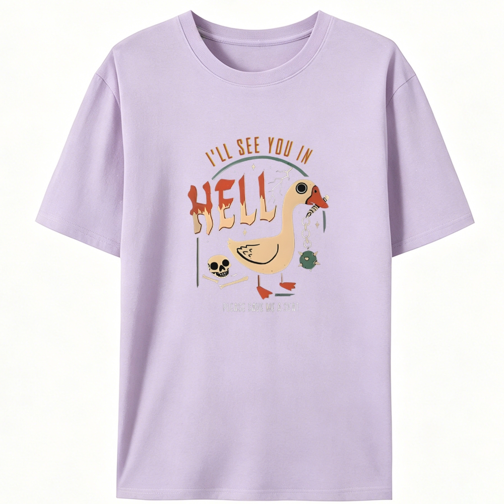 Hell Goose Retro Designed for Women - Slim Fit Cotton Tee