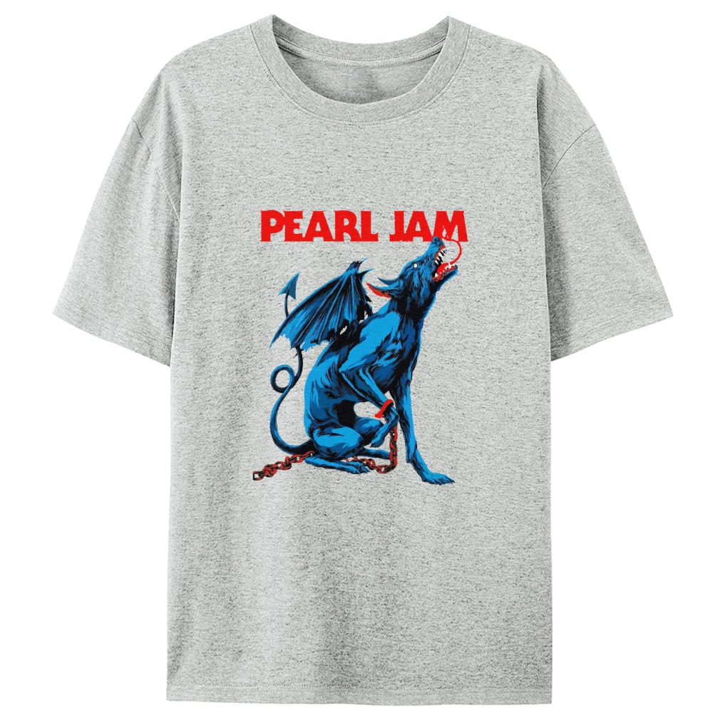 Pearl Jam Demon Dog Retro Designed for Women - Slim Fit Cotton Tee