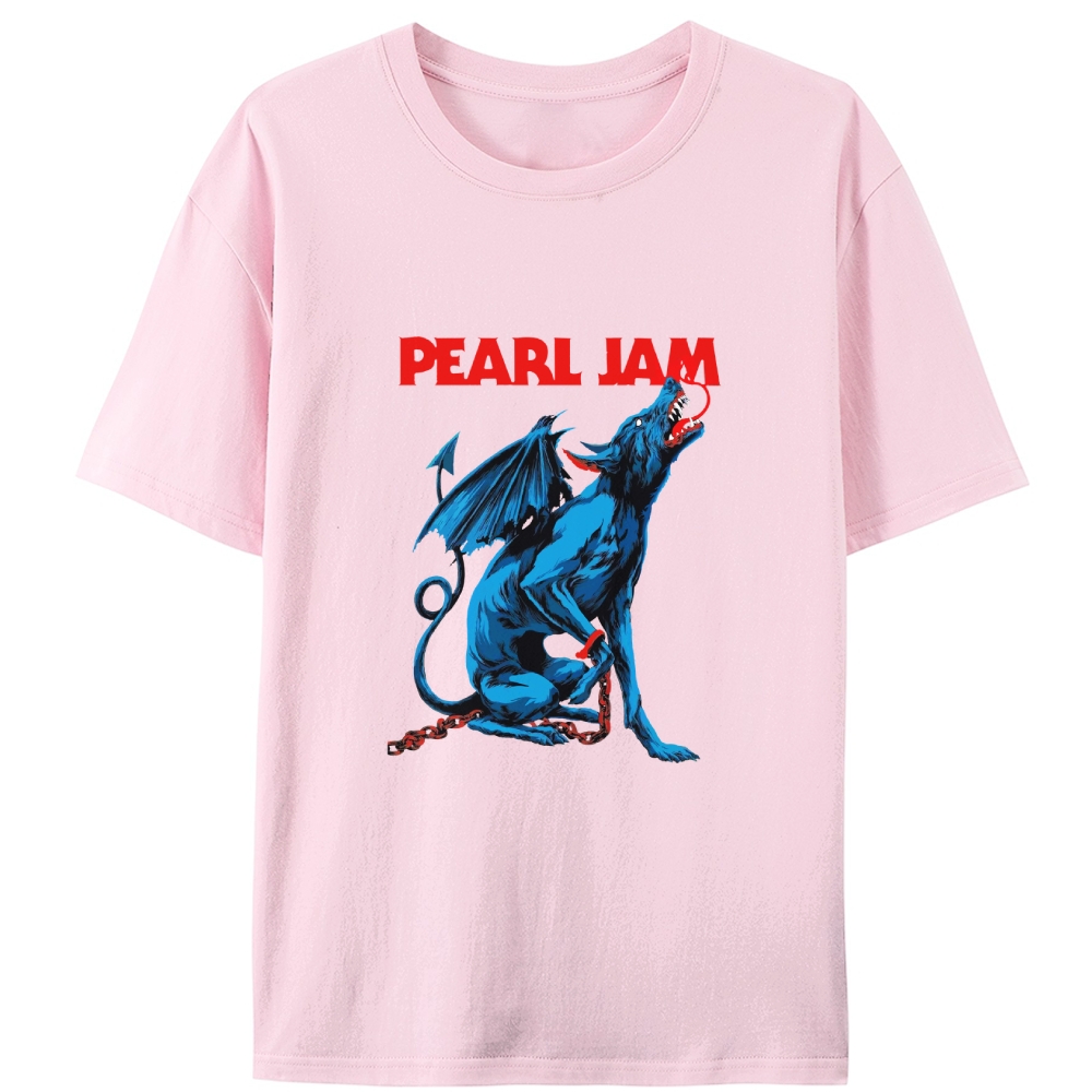 Pearl Jam Demon Dog Retro Designed for Women - Slim Fit Cotton Tee