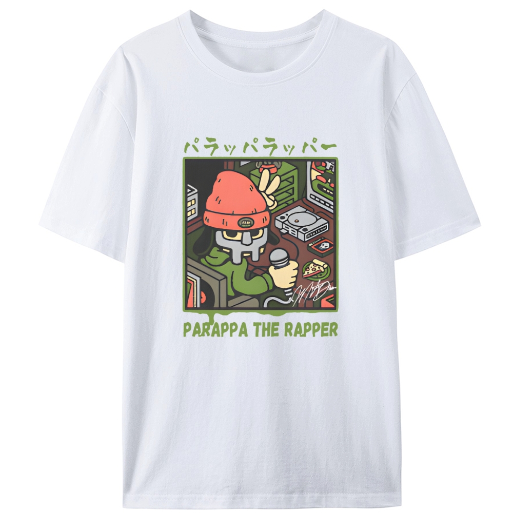 PaRappa The Rapper x MF DOOM Crossover Retro Designed for Women - Slim Fit Cotton Tee