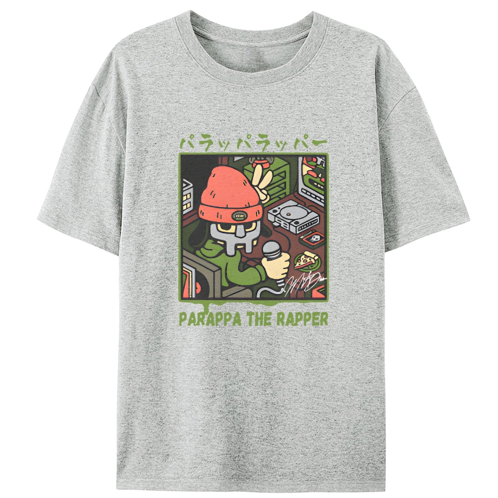 PaRappa The Rapper x MF DOOM Crossover Retro Designed for Women - Slim Fit Cotton Tee