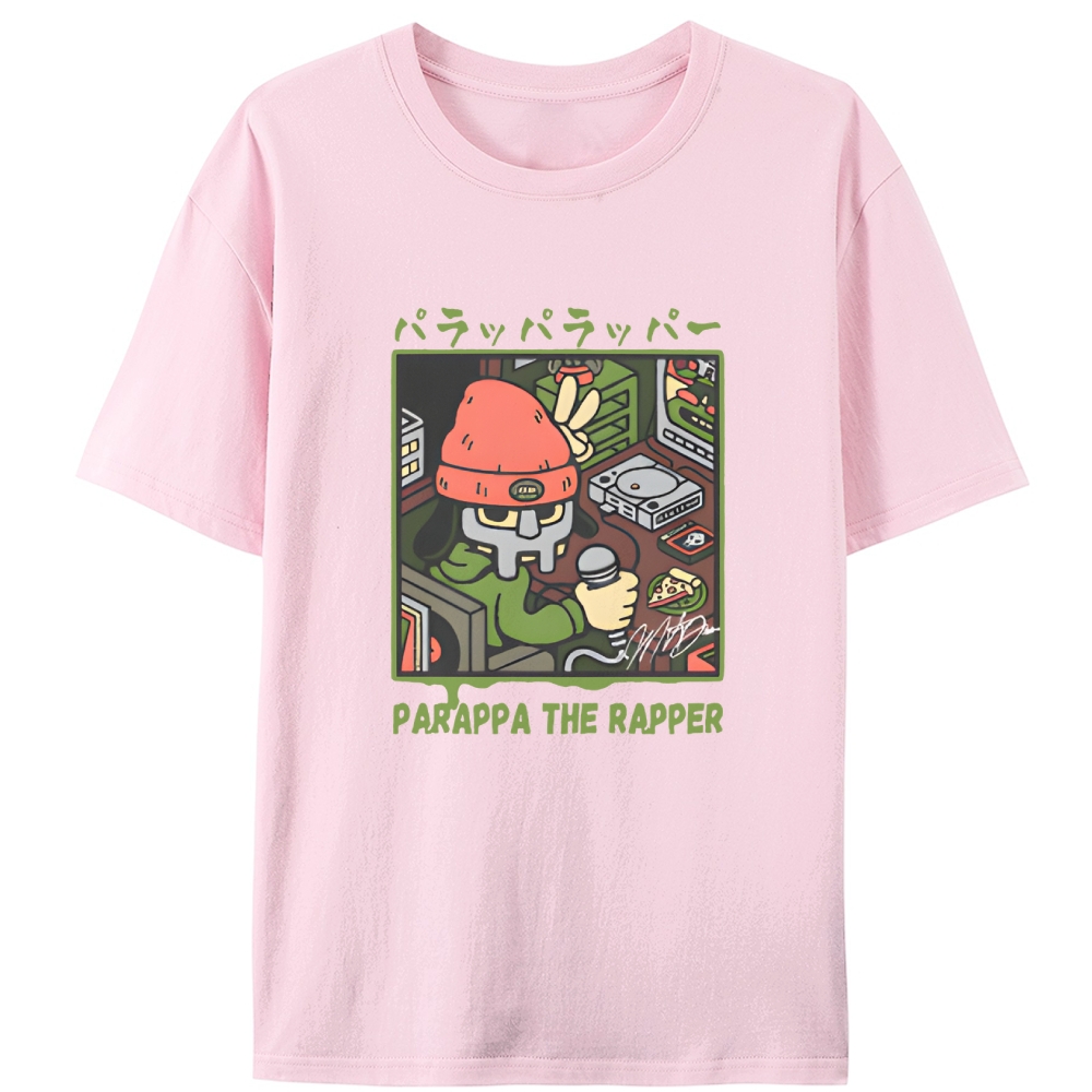 PaRappa The Rapper x MF DOOM Crossover Retro Designed for Women - Slim Fit Cotton Tee