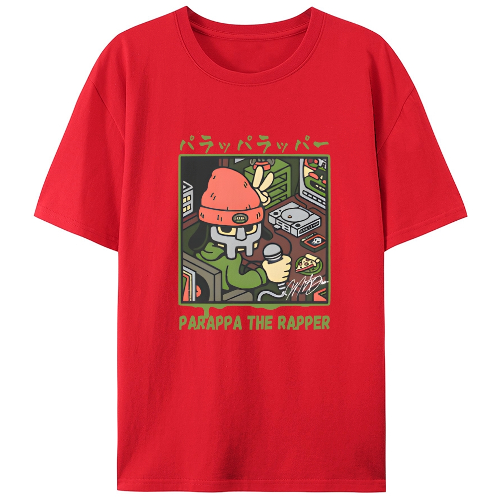 PaRappa The Rapper x MF DOOM Crossover Retro Designed for Women - Slim Fit Cotton Tee