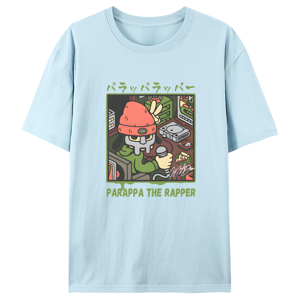 PaRappa The Rapper x MF DOOM Crossover Retro Designed for Women - Slim Fit Cotton Tee