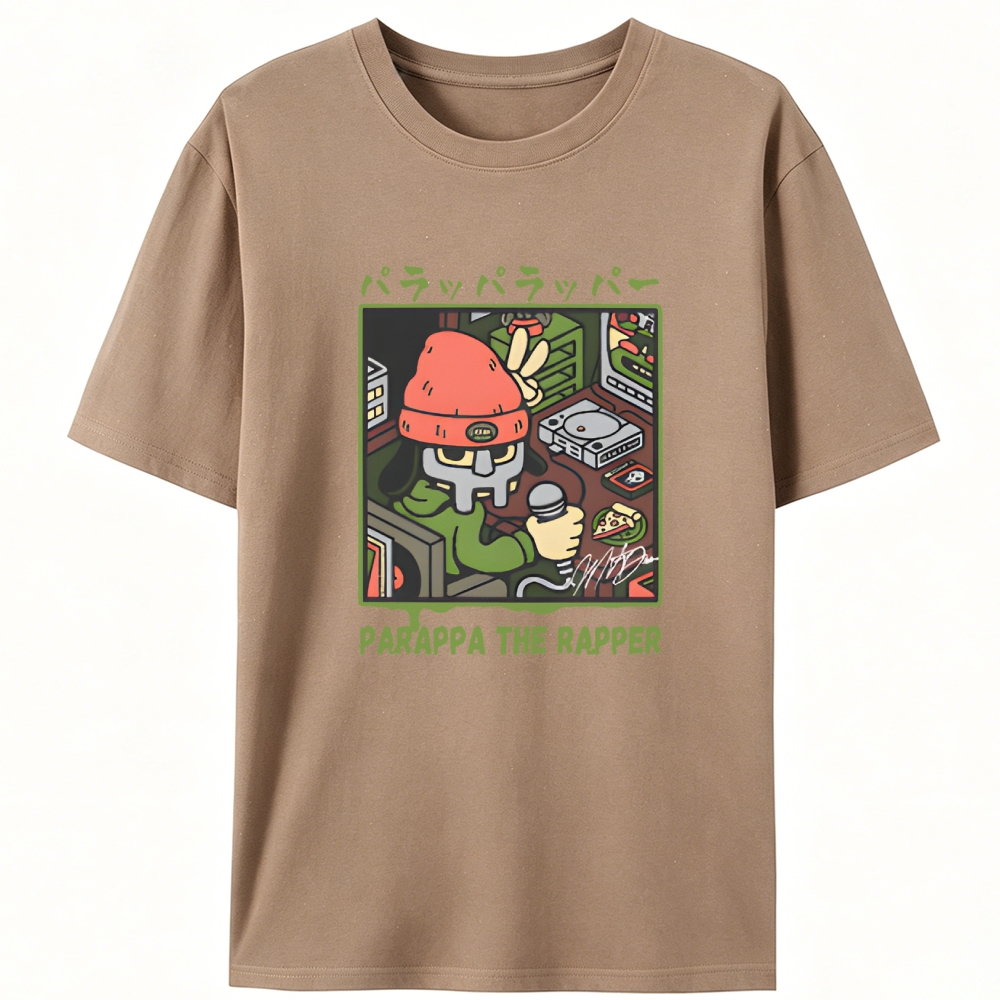 PaRappa The Rapper x MF DOOM Crossover Retro Designed for Women - Slim Fit Cotton Tee