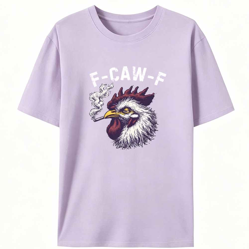 Funny Smoking Rooster F-CAW-F Retro Designed for Women - Slim Fit Cotton Tee