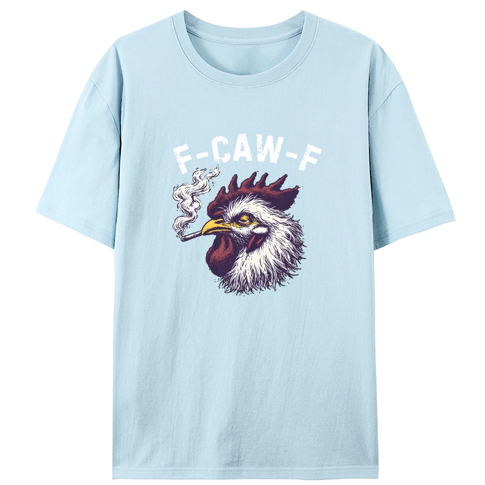 Funny Smoking Rooster F-CAW-F Retro Designed for Women - Slim Fit Cotton Tee