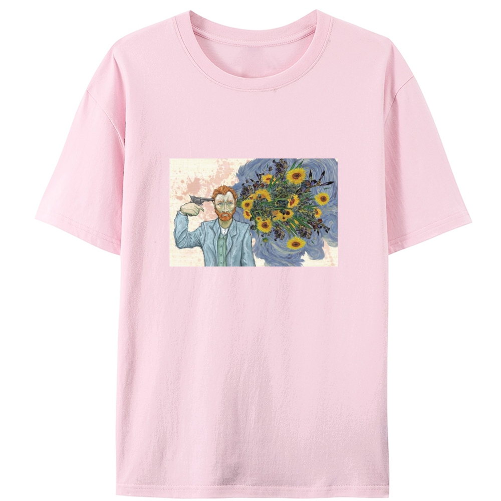 Surreal Van Gogh Meme Art Designed for Women - Slim Fit Cotton Tee
