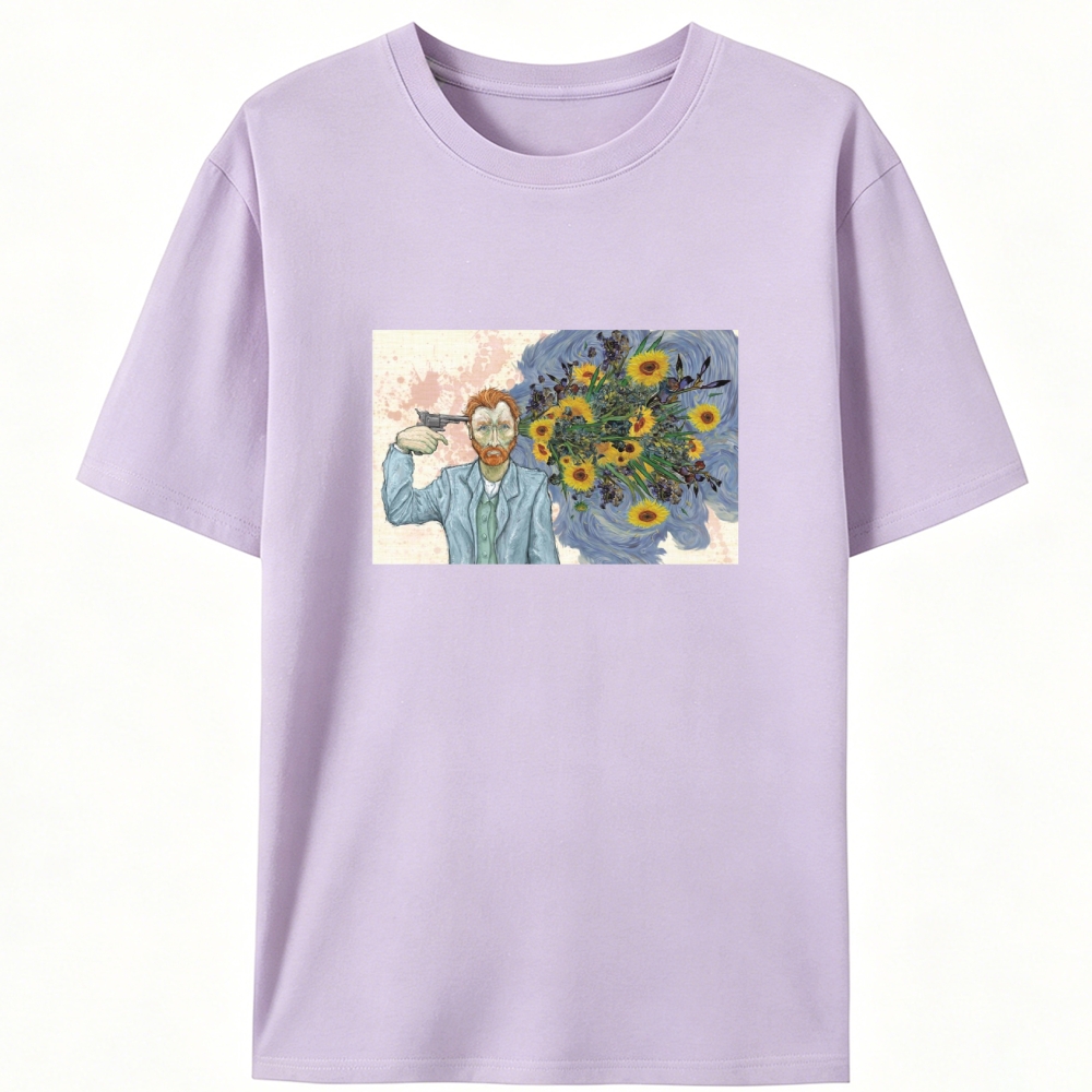 Surreal Van Gogh Meme Art Designed for Women - Slim Fit Cotton Tee